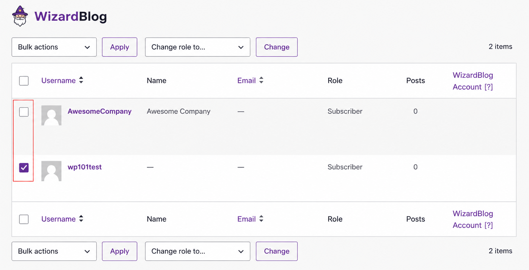 Administrator account