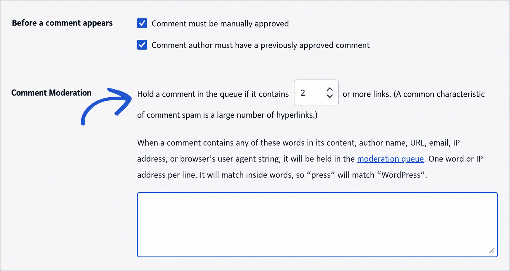 WordPress spam protection