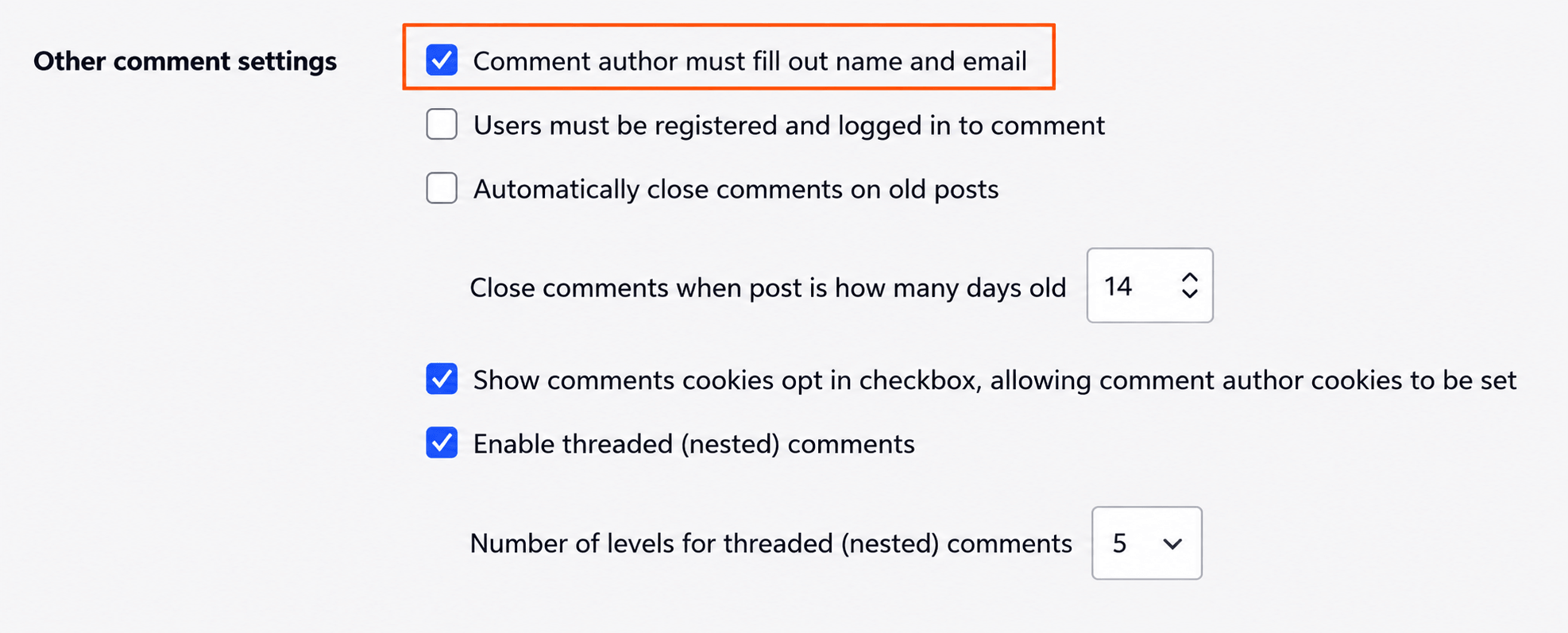 comment wordpress